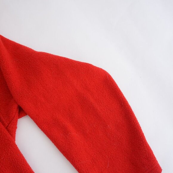 Vintage '90S Old Navy Red Fleece Outdoor Hiking Quarter Zip Pullover Sweater 2XL - Picture 4 of 10